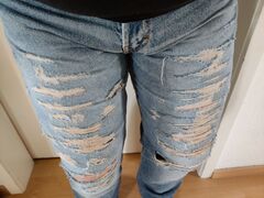 Zerfetzte Jeans