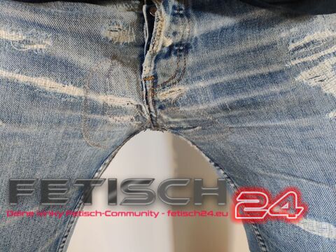 Ripped and patched Jeans